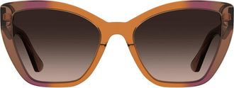 Moschino 55mm Cat Eye Sunglasses in Brown Orange at Nordstrom Rack