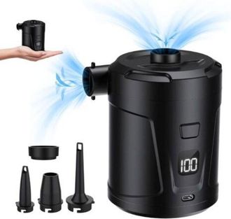 OEM Bomba De Aire El&eacute;ctrica Con 4 Boquillas Para Un Inflado R&aacute;pido, Adecuada Para Piscinas, Colchones, Camping Y Bolsas De Vac&iacute;o