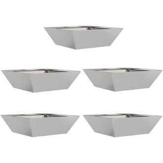 vidaXL Maceta En Forma De Cuenco Para Jard&iacute;n 5 Pcs Plateado Vidaxl