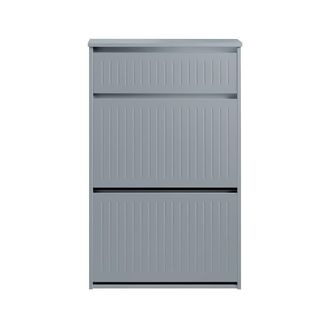SoBuy Zapatero con 2 puertas y 1 caj&oacute;n gris
