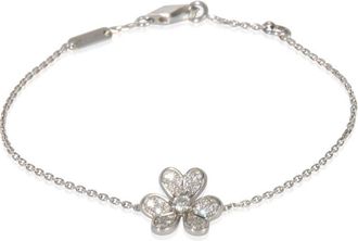 Van Cleef & Arpels Pre-Owned Van Cleef & Arpels White Gold Diamond Mini Model Frivole Bracelet