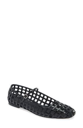Aeyde Uma Caged Mary Jane Ballet Flat in Black at Nordstrom Rack, Size 11Us / 41Eu
