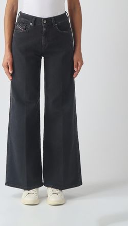 Diesel D-Akemi High-Waisted Wide-Leg Jeans in Stretch Denim