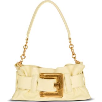 Balmain Mini Anthem Shoulder bag in calfskin leather in Yellow at Nordstrom