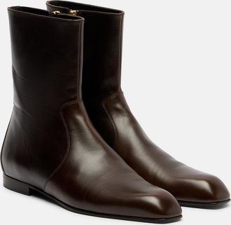 Khaite Colt leather ankle boots