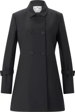 Courr&egrave;ges Double-Breasted Coat - Dames - Mantel - Zwart - S - Wol - Jassen
