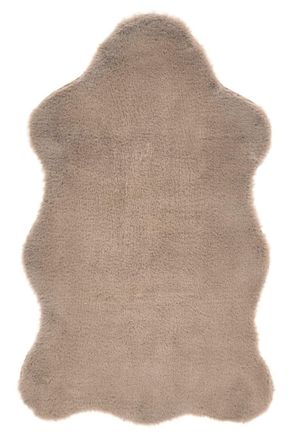 AFK Living Alfombra estilo piel de animal casta&ntilde;a 120 x 120 cm