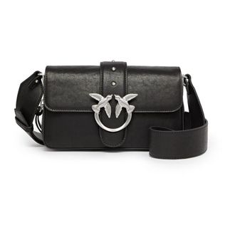 Pinko Sac Rabat Love One Slouchy Zip Mini Vite - Dames - Schoudertassen - Zwart - ONE Size - Leer - Tassen