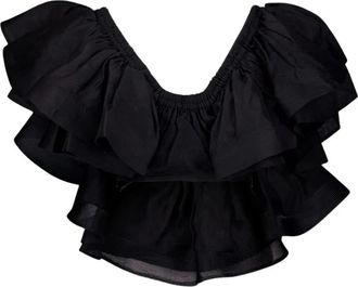 Zimmermann Dames, Blouses & Shirts, Zwart, Maat: S Zijde