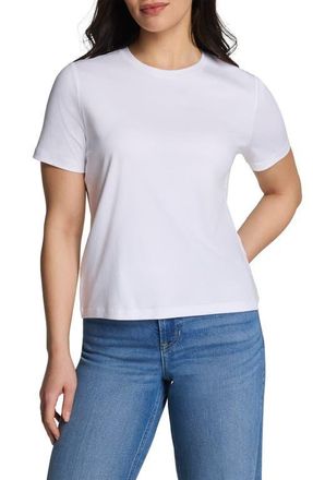 Spanx Crewneck Cotton T-Shirt in Classic White at Nordstrom, Size X-Small