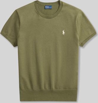 Polo Ralph Lauren Regular Fit Kurzarmpullover aus Baumwoll-Mix in Oliv, Gr&ouml;&szlig;e XXL