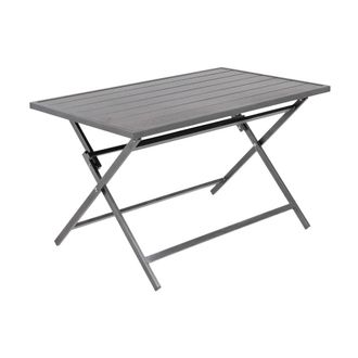 ED&Egrave;N JARD&Iacute; Mesa de terraza plegable de aluminio antracita 120x72x71 cm