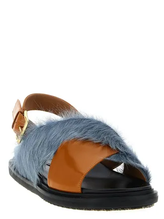 Marni Fussbett Sandal - Blue-Grey