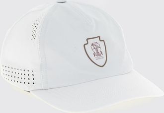 Brunello Cucinelli Cappello da baseball in nylon con logo a contrasto e visiera rigida