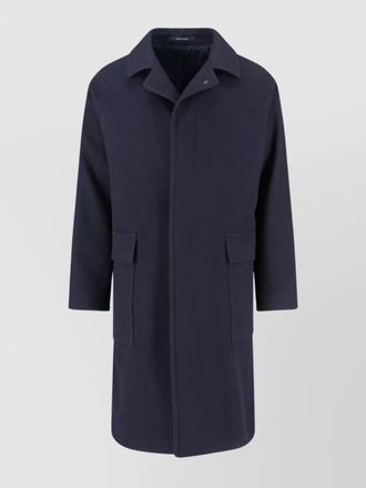 Tagliatore long length jacket flap pockets