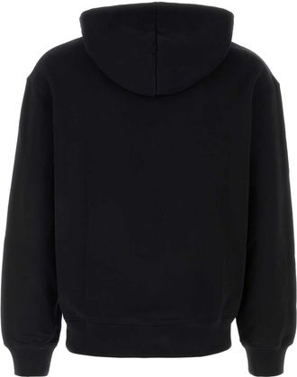 Maison Kitsun&eacute; Mens Kitsun&eacute; Hoodie Black Organic Cotton Sweater