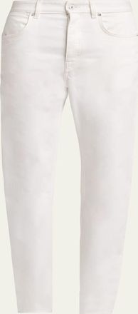 Givenchy Mens White Denim Straight-Leg Five-Pocket Pants