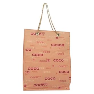Chanel Pre-owned Tote Bags, female, Pink, Size: ONE SIZE Pre-owned Canvas chanel-bags