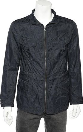 Emporio Armani Midnight Blue Cotton Utility Jacket
