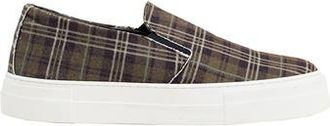 8 by YOOX TARTAN PATTERN LEATHER TRAINERS