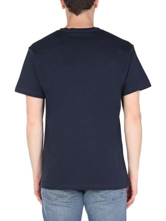 Raf Simons Crew Neck Cotton T-Shirt - Blue
