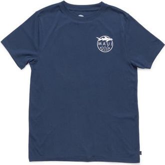 Maui and Sons Shark Logo Graphic T-Shirt in Navy at Nordstrom, Size Medium