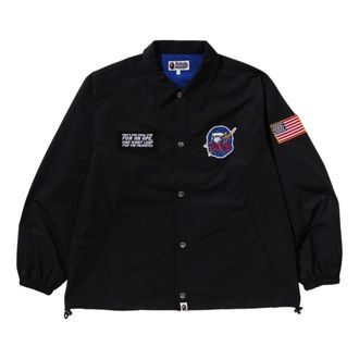 A Bathing Ape Space Ape Relaxed Fit Coach Jacket Black 1K70-140-008-BLACK
