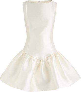 De La Vali DE LA Vali Sentido Satin-twill Mini Dress - Ivory - 16 (UK16 / XL)