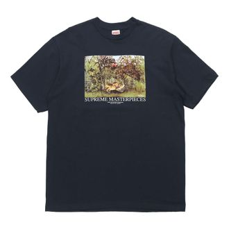 SUPREME SS20 Week 1 Masterpieces Tee landscape Printing Short Sleeve Unisex Navy Blue SUP-SS20-329
