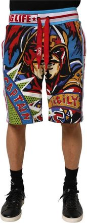 Dolce & Gabbana Bermuda Shorts - Heren - Korte Broeken - Veelkleurig - XS - Katoen - Korte Broeken
