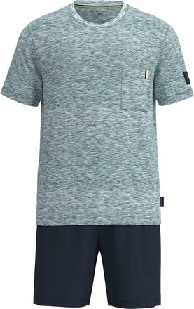 Tom Tailor Shorty TOM TAILOR, Herren, Gr. 48, gr&uuml;n, mittel, multicolor1, Single Jersey, Obermaterial: 100% Baumwolle, Homewear-Sets Shorty