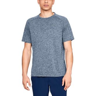 Under Armour Mens Tech 2.0 Short Sleeve Breathable Sports T-Shirt, Academy Blue (409) / Steel, 4XL Long