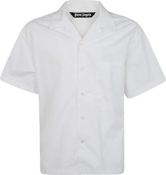 Palm Angels B Curved Logo Bowling Shirt