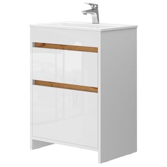 Vicco Set di mobili da bagno Detmold, Bianco, 2 parti, mobile base 60 cm