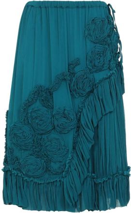 Dries Van Noten Sammy Bis Midi Rok - Dames - Midirokken - Blauw - M - Rokken