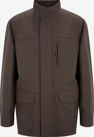 Brioni Flanellmantel mit Brusttasche