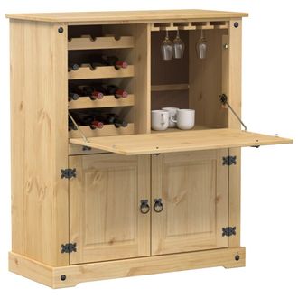 vidaXL Botellero Corona Madera Maciza De Pino 97x45x114 Cm Vidaxl