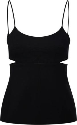 Victoria Beckham Cut-Out Cami Top - Dames - Tops zonder mouwen - Zwart - M - Wol - Tops