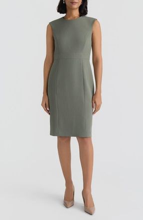 Kasper Seamed Sheath Dress in Dark Sea Stone at Nordstrom, Size 14