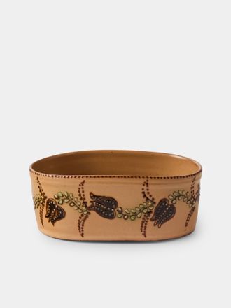 Poterie d'&Eacute;vires Flowers Hand-Painted Ceramic Mini Oval Dish