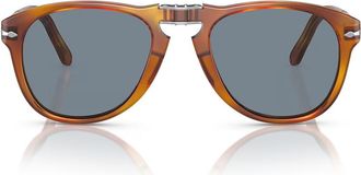 Persol Havana PO00714SM Steve McQueen Acetate Pilot Sunglasses