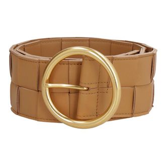 Bottega Veneta Belts, female, Brown, Size: 70 CM Intrecciato Nappa Belt