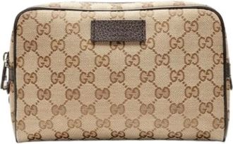 Gucci Pre-owned Belt Bags, female, Brown, Size: ONE SIZE Pre-owned GG Canvas Fanny Pack