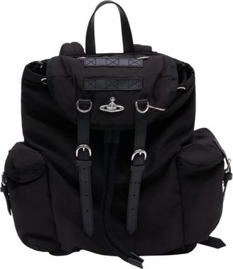 Vivienne Westwood Highland Backpack - Dames - Rugzakken - Zwart - ONE Size - Leer - Tassen