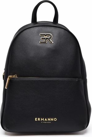 Ermanno Scervino Virginia Leather Backpack with Gold-tone Hardware and Spacious Interior