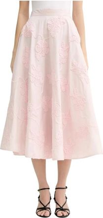 Rotate Gonna midi svasata in cotone - - Skirts - Donna - Rosa - S