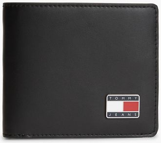 Tommy Hilfiger Mens Tommy Jeans Smooth Leather Bifold Wallet - Black - OS