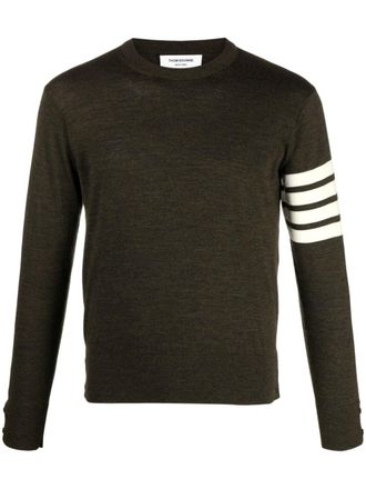 Thom Browne 4-Bar wool jumper - men - Virgin Wool - 4 - Green
