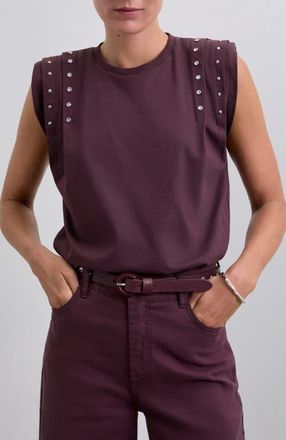Scalpers Jewellpleats Tee in Burgundy at Nordstrom, Size X-Small Eu