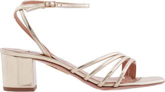 Aquazzura Latour 50 Metallic Leather Sandals